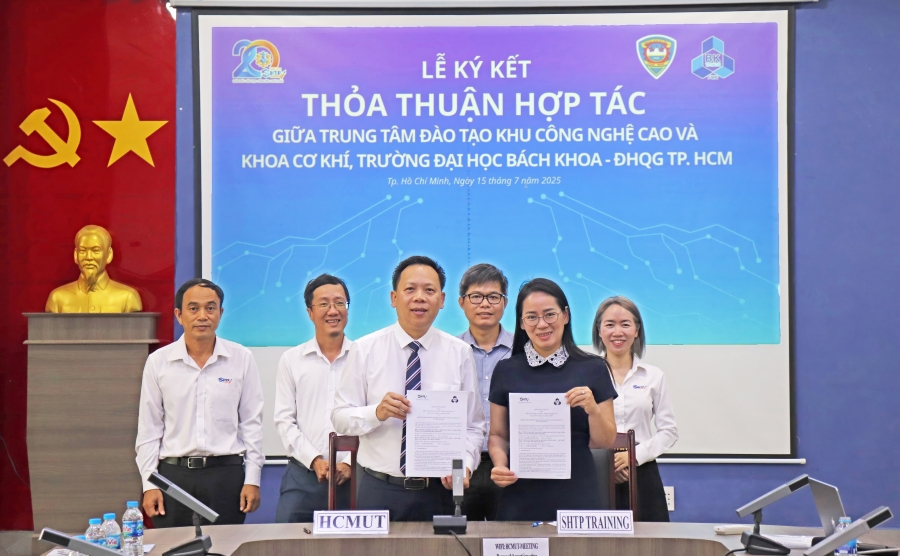 Trung tâm Đào tạo Khu Công nghệ cao ký kết hợp tác chiến lược với Khoa Cơ khí - Trường Đại học Bách Khoa, Đại học Quốc gia TP. HCM